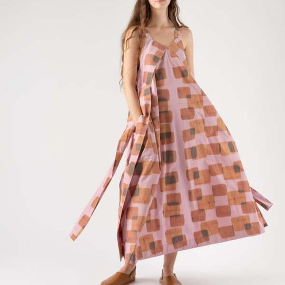 Henrik Vibskov Flux Dress / Pink Cubes / Small /NWOT - Picture 1 of 9